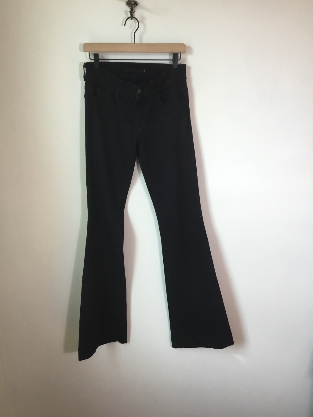 J Brand Lovestory 10â Flare Black Denim Jeans